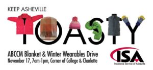 Toasty! ISA's 7th Annual Blanket and Winter Wearables Drive, benefitting ABCCM @ Insurance Service of Asheville  | Asheville | North Carolina | United States