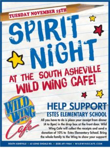 William W Estes Elementary Spirit Night! @ Wild Wing Cafe South Asheville  | Arden | North Carolina | United States