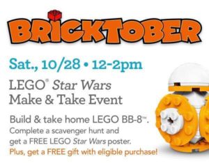 LEGO Star Wars Make & Take Event @ all area Toys R Us stores