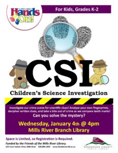 CSI: Children's Science Investigation @ Mills River Public Library | Mills River | North Carolina | United States