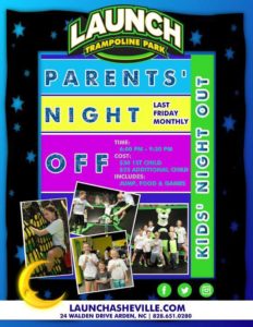 Parents Night Off / Kids Night Out @ Launch Trampoline Park Asheville  | Arden | North Carolina | United States