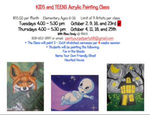 Kids & Teens Acrylic Painting Class (6-16yrs) @ McDowell Arts Council Association | Marion | North Carolina | United States