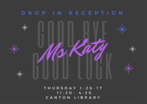 Drop In Reception for Ms. Katy @ Canton Public Library  | Canton | North Carolina | United States