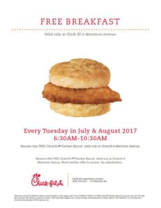 FREE Breakfast Tuesday @ Chickfila at Merrimon Avenue | Asheville | North Carolina | United States