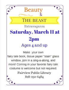 Beauty & The Beast Extravaganza (4+yrs) @ Fairview Public Library | Fairview | North Carolina | United States