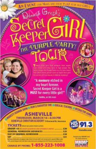 HIS Radio - Secret Keeper Girl, Purple Party Tour @ Asheville Christian Academy | Swannanoa | North Carolina | United States