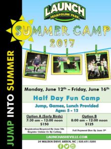 Half Day Fun Camp (5-12yrs) @ Launch Trampoline Park Asheville | Arden | North Carolina | United States