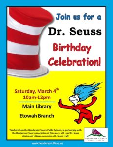 Dr. Seuss Birthday Celebration! @ Etowah Public Library | Etowah | North Carolina | United States