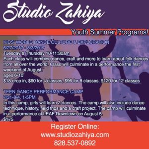 Teen Dance Performance Camp @ Studio Zahiya | Asheville | North Carolina | United States