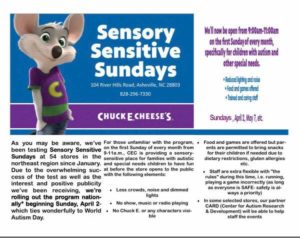 Sensory Sensitive Sunday @ Chuck E Cheese's | Asheville | North Carolina | United States