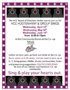 HCC Hootenanny & Group Sings @ The Hendersonville Community Co-op  | Hendersonville | North Carolina | United States