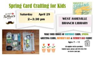 Spring Card Crafting For Kids (7-11yrs) @ West Asheville Branch Library  | Asheville | North Carolina | United States