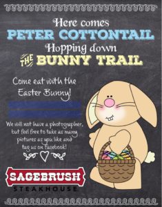 Dinner with the Easter Bunny @ Sagebrush Steakhouse of Waynesville | Waynesville | North Carolina | United States