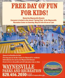 Annual Spring Fling & "Haywood County Resident Day" @ Waynesville Recreation Center | Waynesville | North Carolina | United States