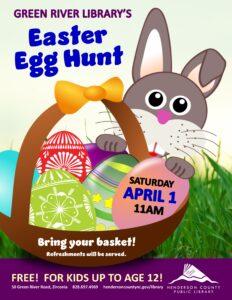 Easter Egg Hunt (kids up to age 12) @ Green River Public Library | Zirconia | North Carolina | United States