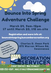 POSTPONED: Bounce into Spring Adventure Run @ Charles D Owen Park  | Swannanoa | North Carolina | United States