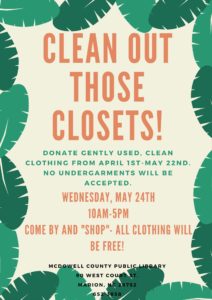 FREE Clothes @ McDowell County Public Library | Marion | North Carolina | United States