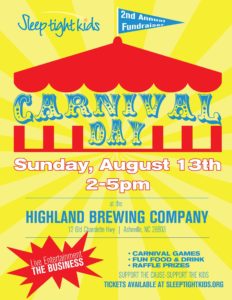 2nd Annual Sleep Tight Kids Carnival Day @ Highland Brewing Company | Asheville | North Carolina | United States