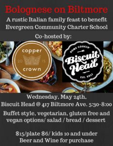 Bolognese on Biltmore Benefit for Evergreen @ Biscuit Head Biltmore  | Asheville | North Carolina | United States