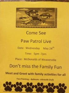 Paw Patrol Live @ McDonalds of Weaverville | Weaverville | North Carolina | United States