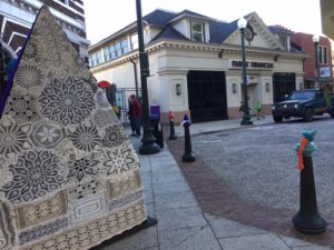 Yarn Bombing Art Installation @ Wall Street Downtown Asheville | Asheville | North Carolina | United States