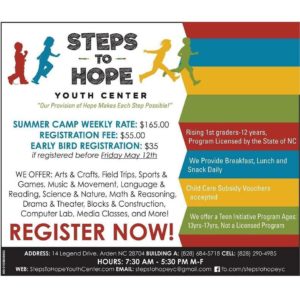 Summer Camp (Rising 1st-12th Grade) @ Steps to Hope Youth Center | Arden | North Carolina | United States