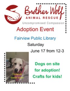 Brother Wolf Adoption Event @ Fairview Public Library | Fairview | North Carolina | United States