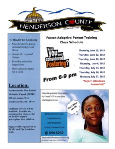 Foster/Adoptive Parent Training Class @ Hendersonville First United Methodist Church | Hendersonville | North Carolina | United States