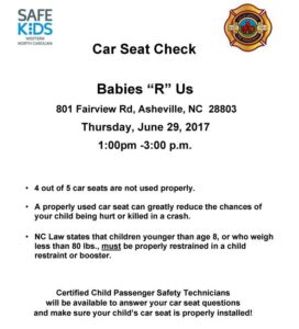 FREE Car Seat Check @ Babies R Us Asheville | Asheville | North Carolina | United States