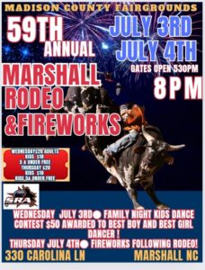 MARSHALL: Annual Marshall Rodeo & Fireworks @ Madison County Fairgrounds | Marshall | North Carolina | United States