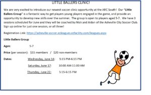 Little Ballers Clinics (5-7yrs) @ ARC - Indoor Soccer Sports Arena | Asheville | North Carolina | United States