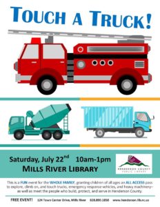 Touch A Truck @ Mills River Public Library | Mills River | North Carolina | United States