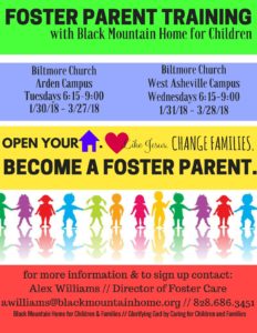 Foster Parent Training @ Brevard Wesleyan Church | Brevard | North Carolina | United States