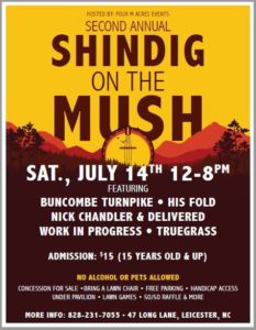 Shindig on the Mush @ Four M Acres Events  | Leicester | North Carolina | United States