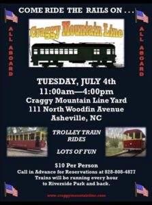 Ride the Rails on the 4th @ Craggy Mountain Line Railroad | Asheville | North Carolina | United States