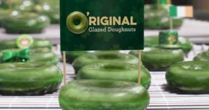 O'riginal Glazed Doughnuts go GREEN! @ all area Krispy Kreme Doughnuts locations