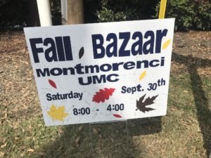 Fall Bazaar @ Montmorenci United Methodist Church | Candler | North Carolina | United States