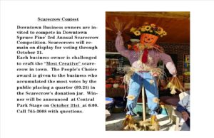 3rd Annual Scarecrow Competition Contest Display @ Downtown Spruce Pine