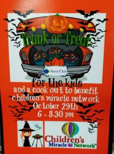 Trunk or Treat for the Kids & a Cook Out to Benefit Children's Miracle Network @ Sam's Club Hendersonville | Hendersonville | North Carolina | United States