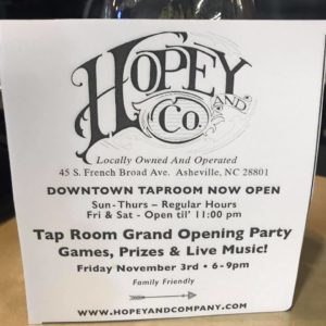 Tap Room Grand Opening Party @ Hopey and Company  | Asheville | North Carolina | United States