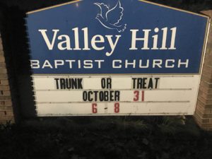 Trunk or Treat @ Valley Hill Baptist Church | Hendersonville | North Carolina | United States