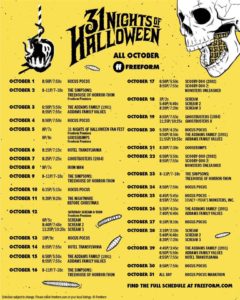 31 Nights Of Halloween Movies @ the Freeform channel 