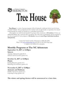 Tree House Homeschool Program (K-8th Graders) @ The North Carolina Arboretum | Asheville | North Carolina | United States