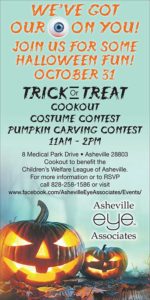 Trick or Treat Cookout to benefit the Children's Welfare League of Asheville @ Asheville Eye Associates  | Asheville | North Carolina | United States