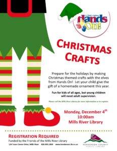 Christmas Crafts (all ages) @ Mills River Public Library | Mills River | North Carolina | United States