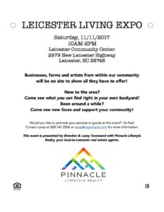 Leicester Living Expo @ Leicester Community Center | Leicester | North Carolina | United States