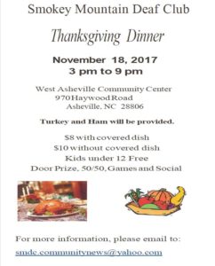 Thanksgiving Dinner @ Wedt Asheville Community Center | Asheville | North Carolina | United States