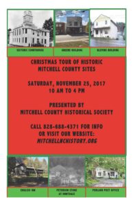 Christmas Tour of Historic Mitchell County Sites @ Mitchell County