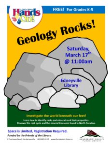 Geology Rocks! (K-5th Grade) @ Edneyville Public Library | Hendersonville | North Carolina | United States