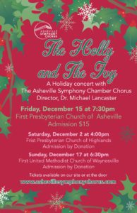 The Asheville Symphony Chamber Chorus Presents, "The Holly and the Ivy" @ First Presbyterian Church Asheville NC  | Asheville | North Carolina | United States